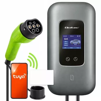 Estación de carga para VE QOLTEC trifásica 22 kW 32 A con WiFi (modelo 52723)