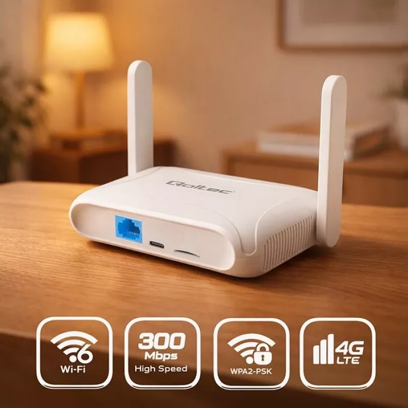 Router QOLTEC 56980 – router móvil 4G LTE con Wi‑Fi 6