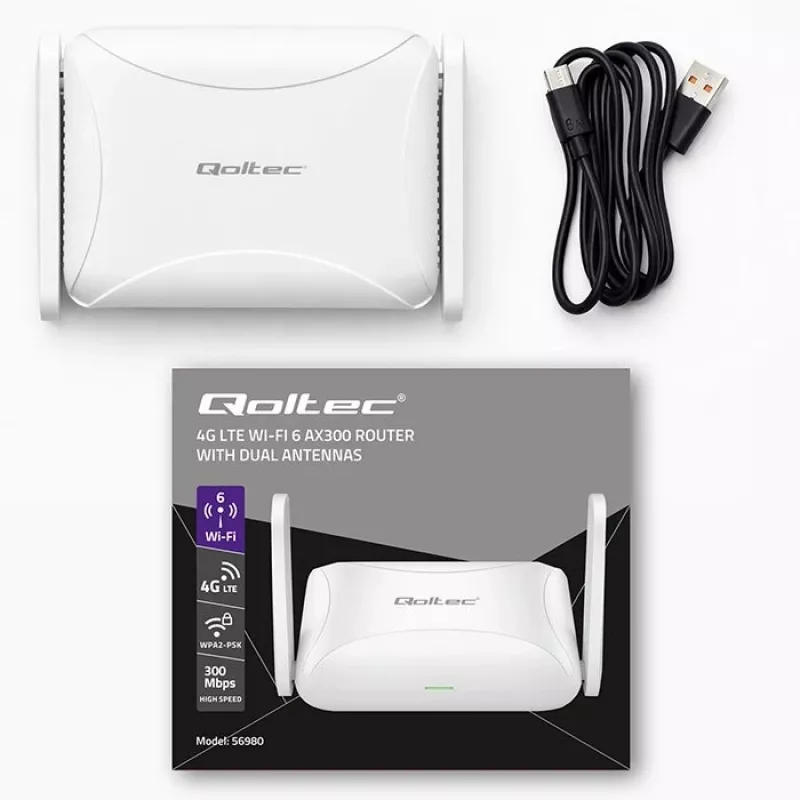 Router QOLTEC 56980 – router móvil 4G LTE con Wi‑Fi 6