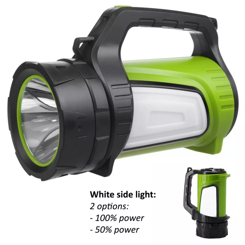 Linterna MACLEAN MCE345 LED 3 en 1 con función powerbank, 5 W XM-L-T6, blanco frío 6500K, 3×18650 3,7 V 4500 mAh