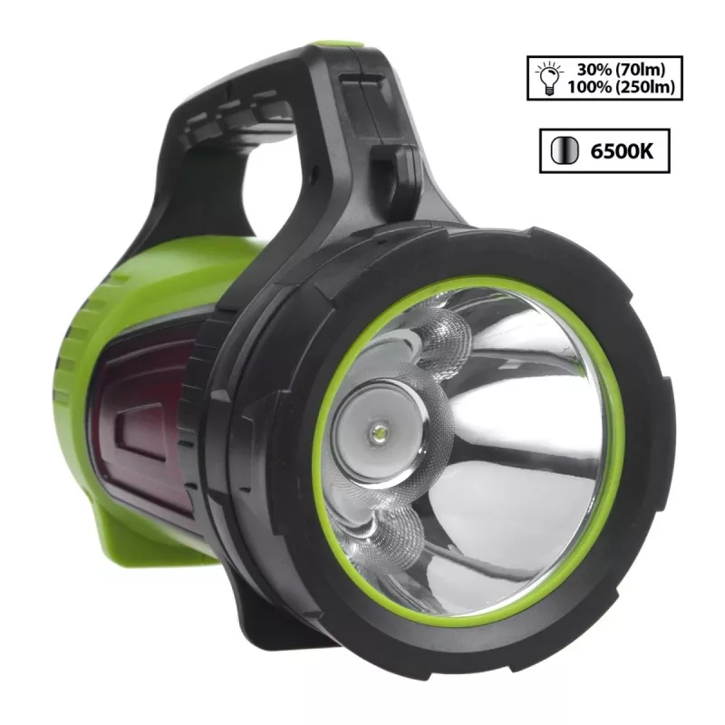 Linterna MACLEAN MCE345 LED 3 en 1 con función powerbank, 5 W XM-L-T6, blanco frío 6500K, 3×18650 3,7 V 4500 mAh