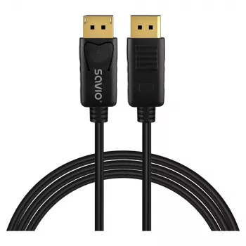 Cable DisplayPort SAVIO CL-204 v1.4 1 m, compatibilidad DP 1.4