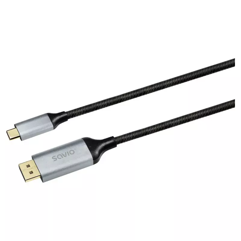 Cable USB-C a DisplayPort SAVIO CL-208 (DisplayPort 1.2, 2 m)