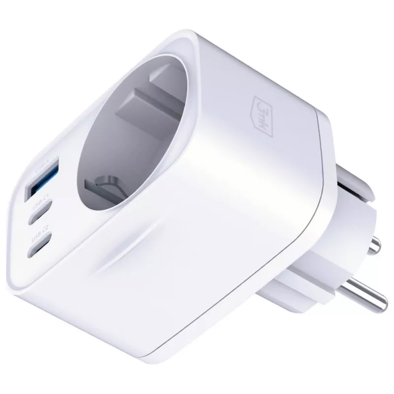 3MK Charger Comfort Charger GaN 30W blanco – fuente de alimentación USB, salida GaN 30W