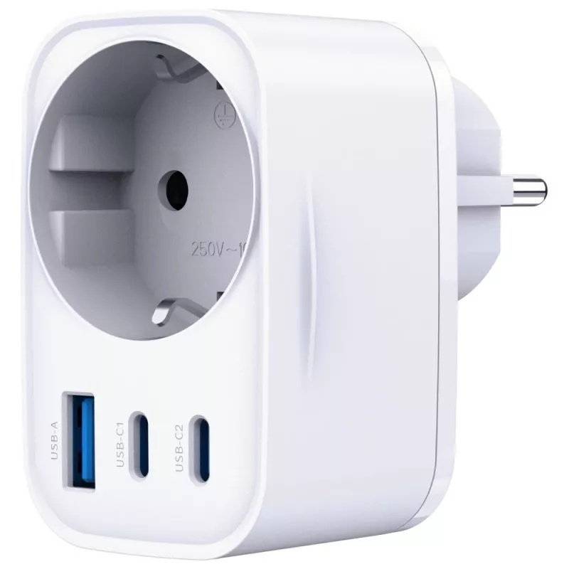 3MK Charger Comfort Charger GaN 30W blanco – fuente de alimentación USB, salida GaN 30W
