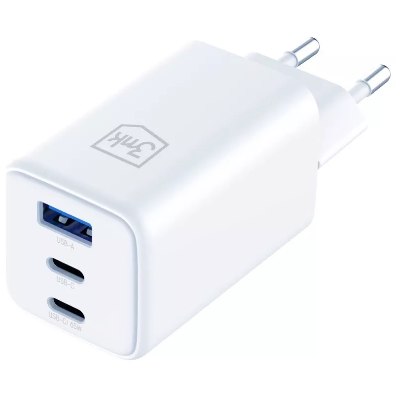 3MK Charger Hyper GaN 65W QC4+ — cargador rápido USB GaN 65W con soporte QC4+