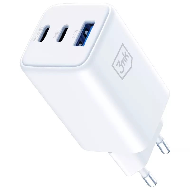 3MK Charger Hyper GaN 65W QC4+ — cargador rápido USB GaN 65W con soporte QC4+