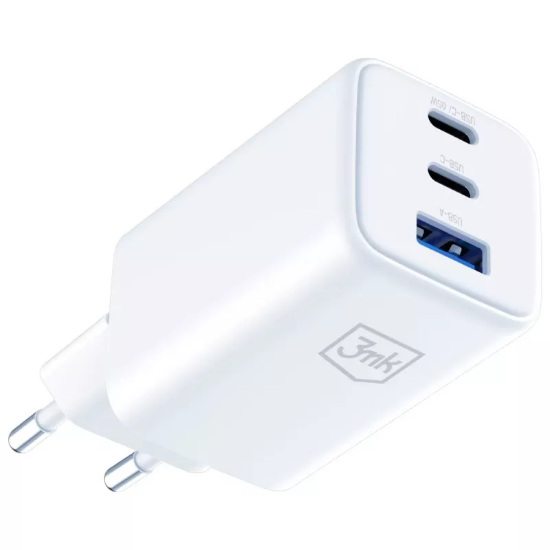 3MK Charger Hyper GaN 65W QC4+ — cargador rápido USB GaN 65W con soporte QC4+
