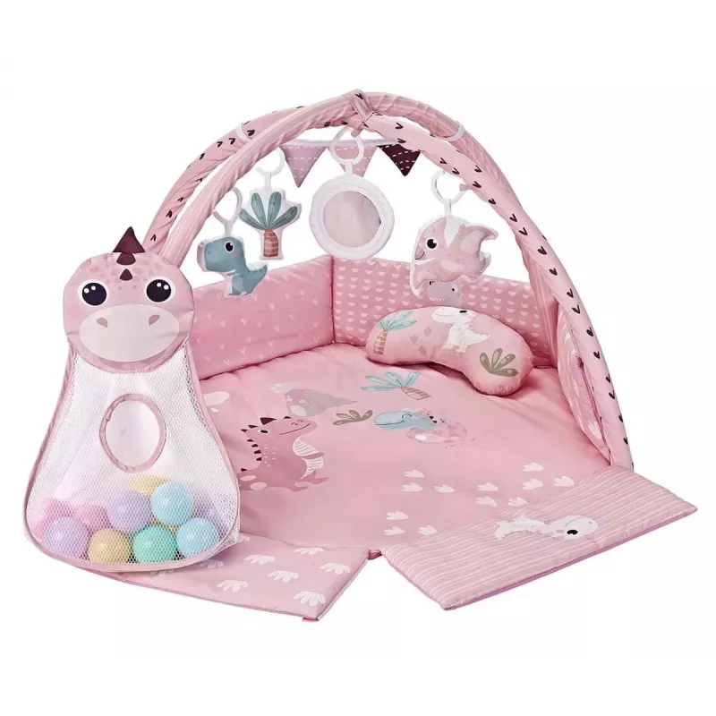 Manta de juego educativa Dino Pink TinyMini rosa