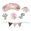 Manta de juego educativa Dino Pink TinyMini rosa
