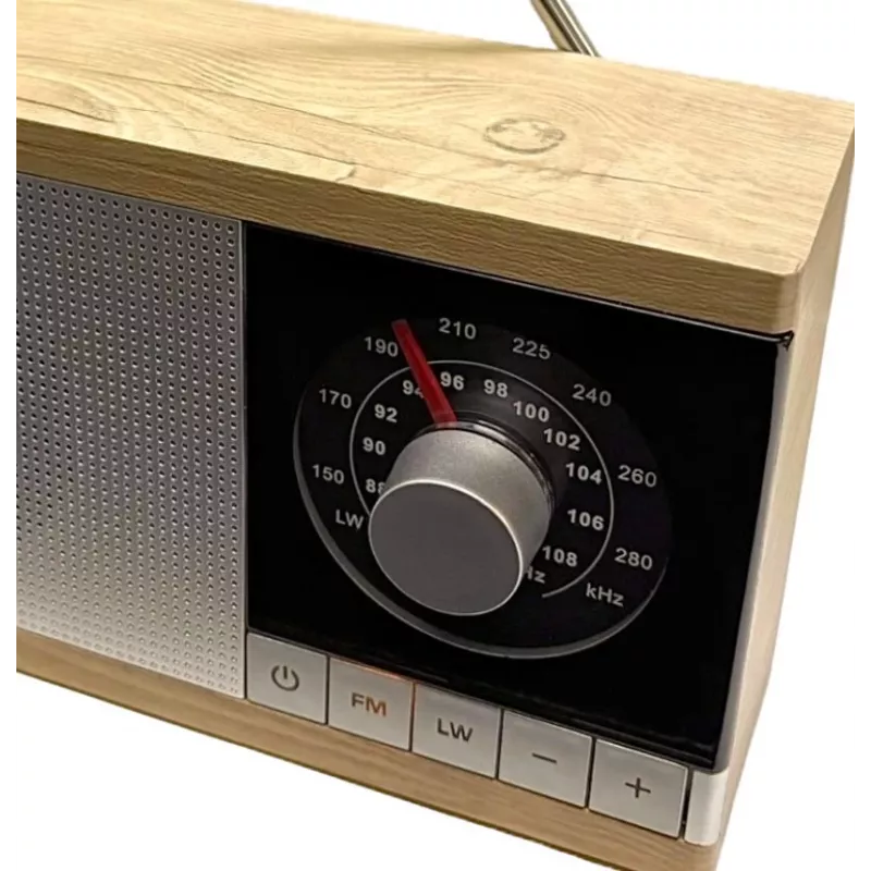 Radio Krystyna carcasa de madera