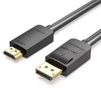 Cable DP a HDMI 2M/SCHWARZ Hadbh Vention