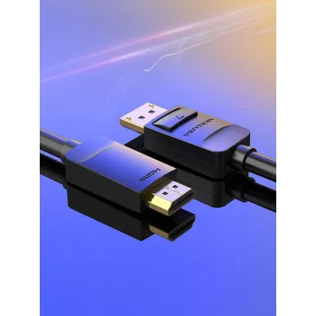 Cable DP a HDMI 2M/SCHWARZ Hadbh Vention