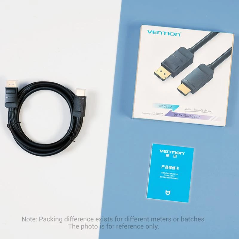 Cable DP a HDMI 2M/SCHWARZ Hadbh Vention