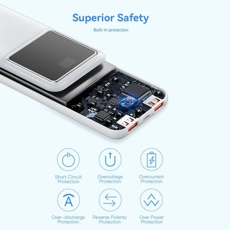 Power bank USB 10000MAH 22.5W/NEGRO FHKB0 Vention