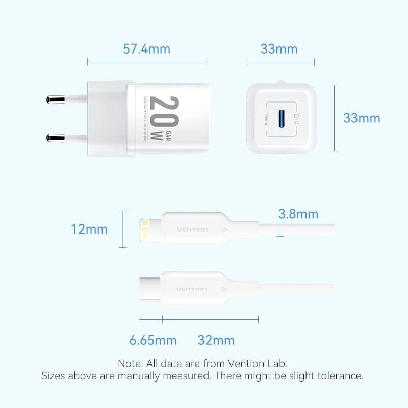 Cargador de red USB-C 20 W TZ-FEPW0-EU-02 Vention