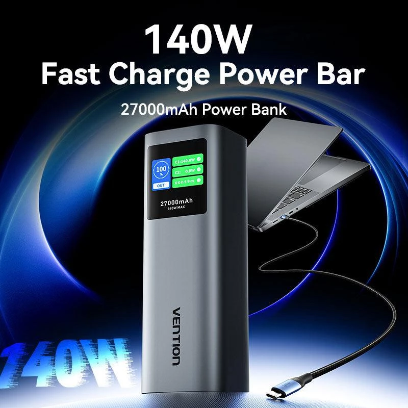 Batería externa USB 27000MAH 140W/FKEH0 Vention