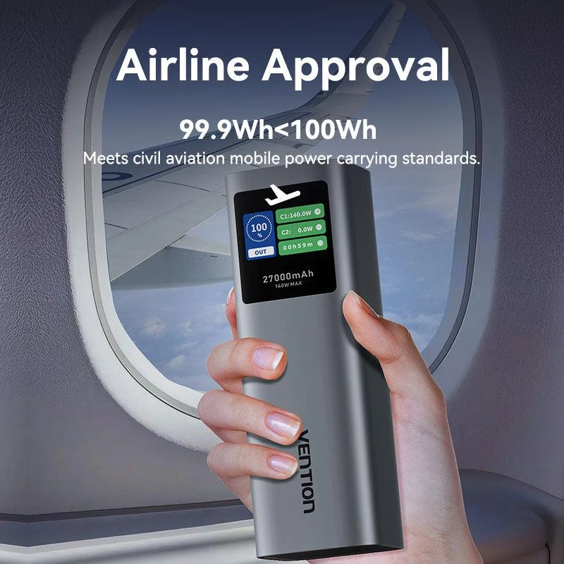 Batería externa USB 27000MAH 140W/FKEH0 Vention