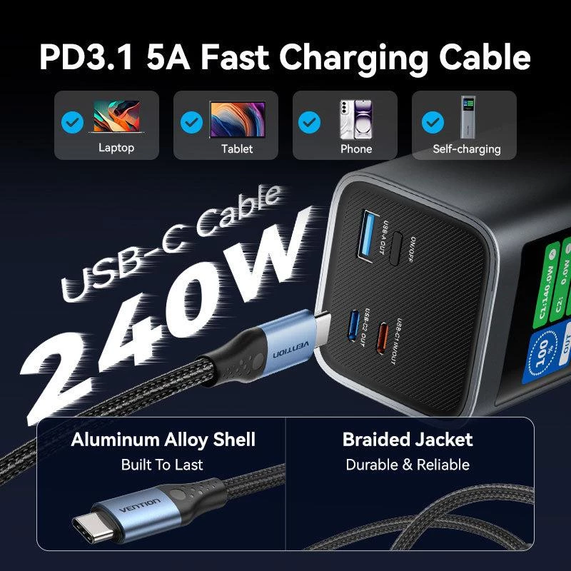 Batería externa USB 27000MAH 140W/FKEH0 Vention