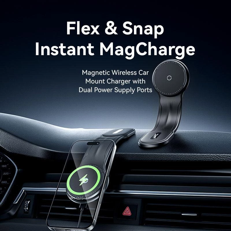 Cargador de coche móvil MAGNÉTICO/INALÁMBRICO Negro KSJB0 Vention