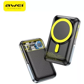 Batería externa Awei PA-10 10000mAh inductiva MagSafe Negro