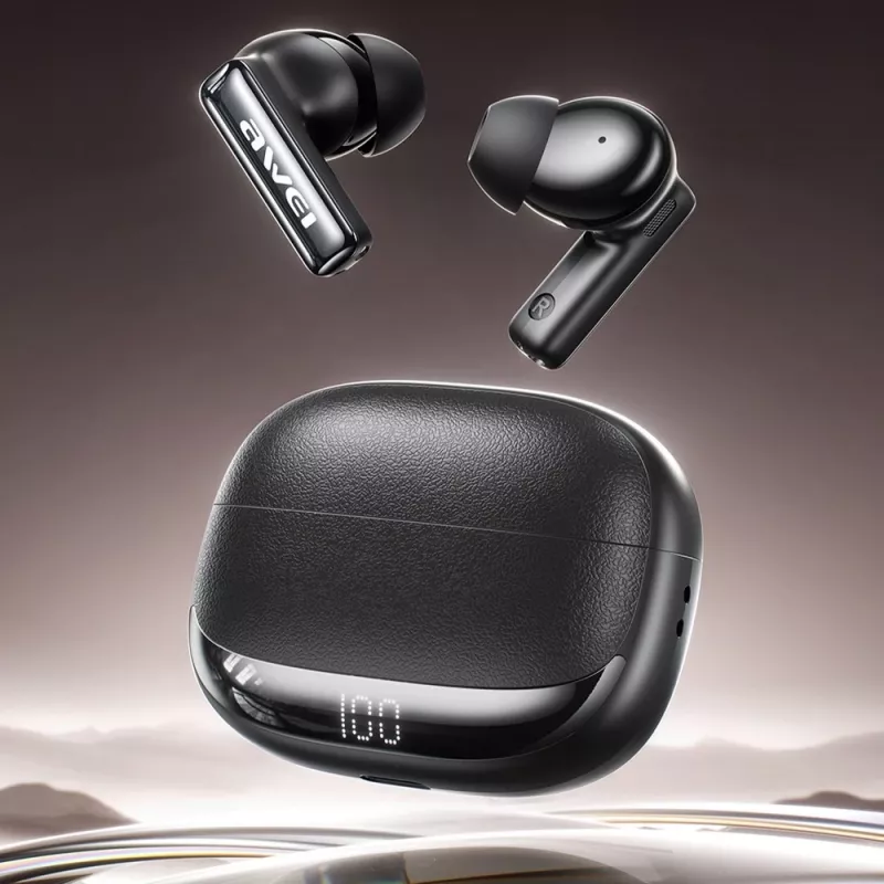 Auriculares Bluetooth Awei modelo ANC TA19 TWS con cancelación activa de ruido, True Wireless Stereo, conectividad Bluetooth