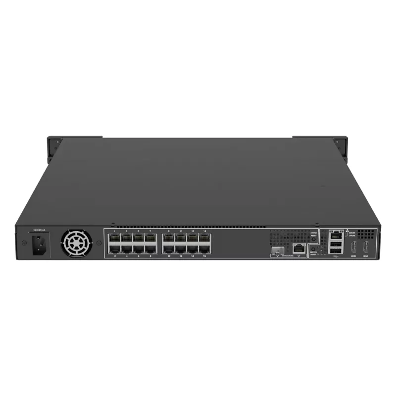 Grabador de vídeo en red AXIS S2216 Mk II 16 canales, HDD 4 TB, SSD 256 GB, RAID 0/1/10, FIPS 140-2 L2, 1U, negro