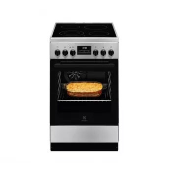 Cocina independiente Electrolux LKR540266X — placa vitrocerámica de 4 zonas, horno eléctrico 57 l, acero inoxidable, clase de eficiencia energética A, 50 cm
