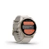 Smartwatch GARMIN Fenix 8 43 mm, 1,3 inch AMOLED 416×416, pantalla táctil, Wi‑Fi, GPS, 32 GB, caja dorada, correa de piel gris