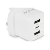 Fuente de alimentación Dicota - compacta, portátil - 32 vatios - 3 A - 3 puertos de salida (USB-C, 2 x USB)