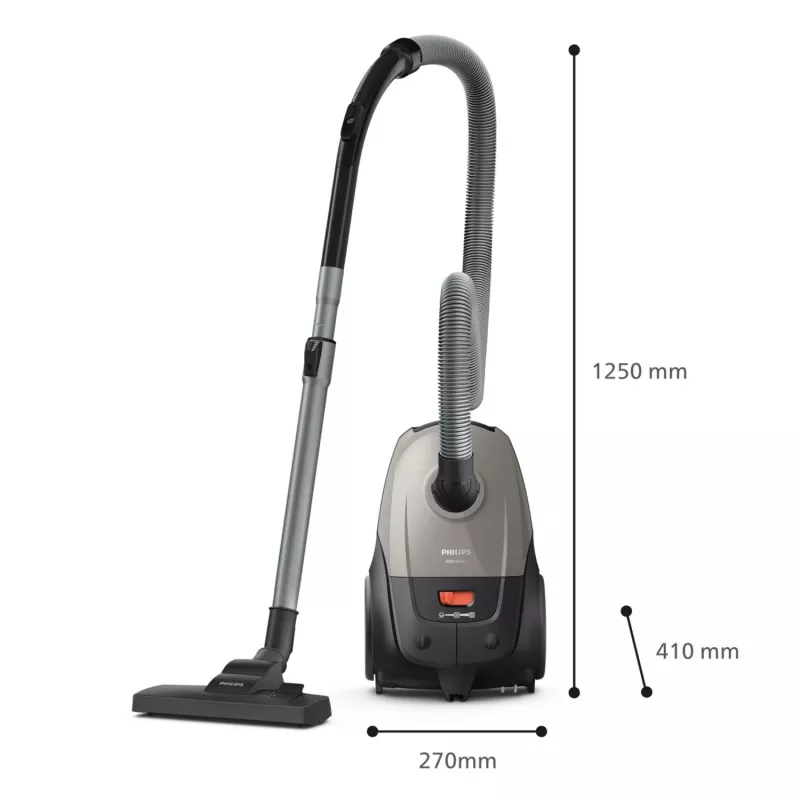 Aspirador de escoba Philips 2000 series XD2152/12 — 850 W, 3 L bolsa de polvo, filtro HEPA, limpieza en seco