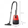 Aspirador de suelo Philips 1000 Series XD1111/10, 800 W, limpieza en seco, bolsa de polvo 3 L, HEPA, 77 dB