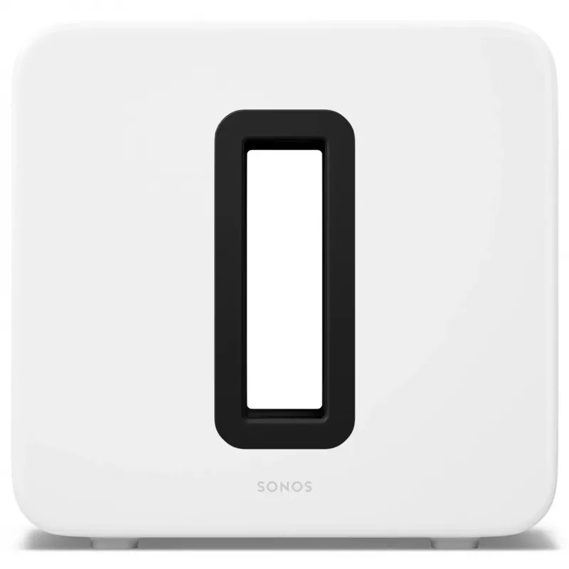 Subwoofer activo Sonos Sub 4 – amplificador clase D, AC 110–240 V, 40,2 × 15,8 × 38,9 cm, negro o blanco