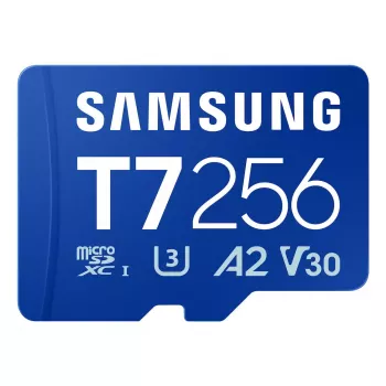 Tarjeta microSDXC Samsung T7 256 GB UHS-I U3 V30 lectura 170 MB/s azul