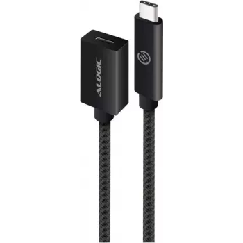 ALOGIC - Cable USB - USB-C (H) a USB-C (M) - USB 3.1 Gen 2 - 50 cm - negro (MU31CC-EXT-050BLK)