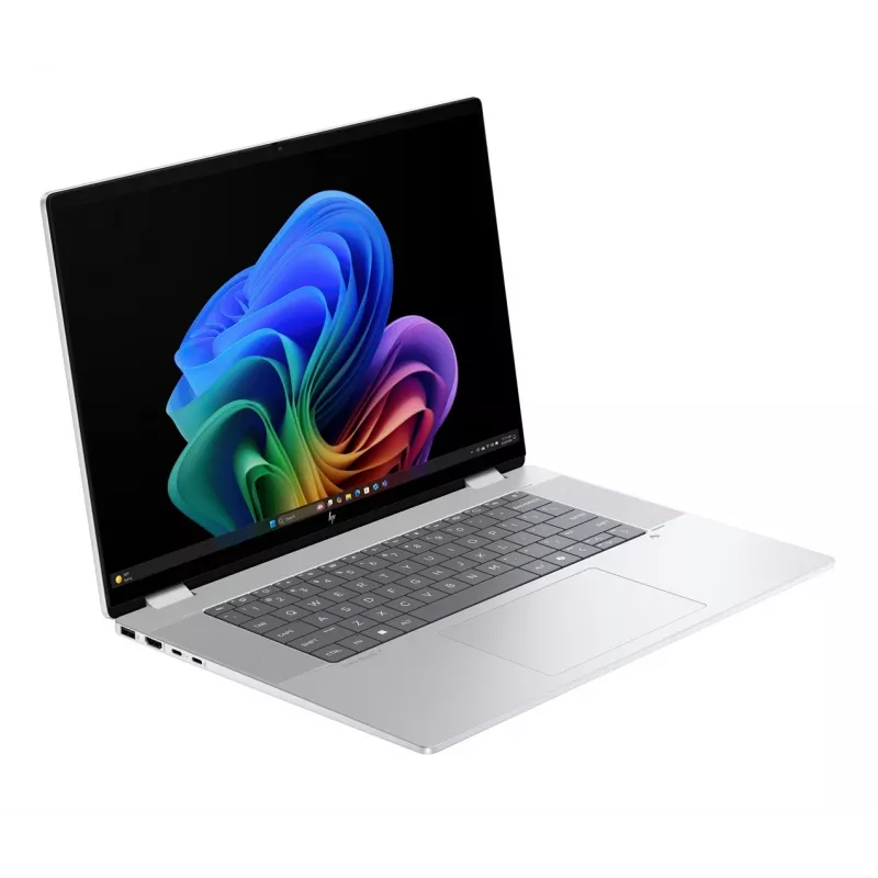 Portátil 2 en 1 HP OmniBook X Flip NG AI 16-as0003nw, pantalla táctil OLED 3K de 16 inch, 32GB RAM, 1TB SSD, Windows 11 Home, Ultra 7 258V, Glacier Silver