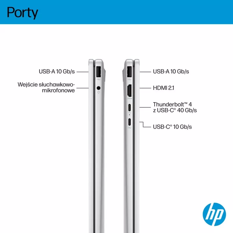 Portátil 2 en 1 HP OmniBook X Flip NG AI 16-as0003nw, pantalla táctil OLED 3K de 16 inch, 32GB RAM, 1TB SSD, Windows 11 Home, Ultra 7 258V, Glacier Silver