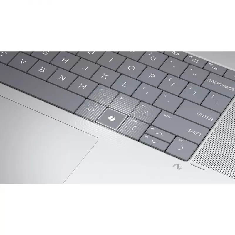 Portátil 2 en 1 HP OmniBook X Flip NG AI 16-as0003nw, pantalla táctil OLED 3K de 16 inch, 32GB RAM, 1TB SSD, Windows 11 Home, Ultra 7 258V, Glacier Silver