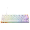 Teclado gaming mecánico Cherry K5 Pro TMR Compact — 65% QWERTY USB con cable, RGB, interruptor magnético, naranja/blanco