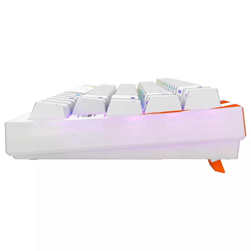 Teclado gaming mecánico Cherry K5 Pro TMR Compact — 65% QWERTY USB con cable, RGB, interruptor magnético, naranja/blanco