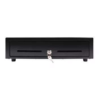 Cajón portamonedas electrónico Olympia LD 410A, carcasa de metal, negro, 415×410×104 mm