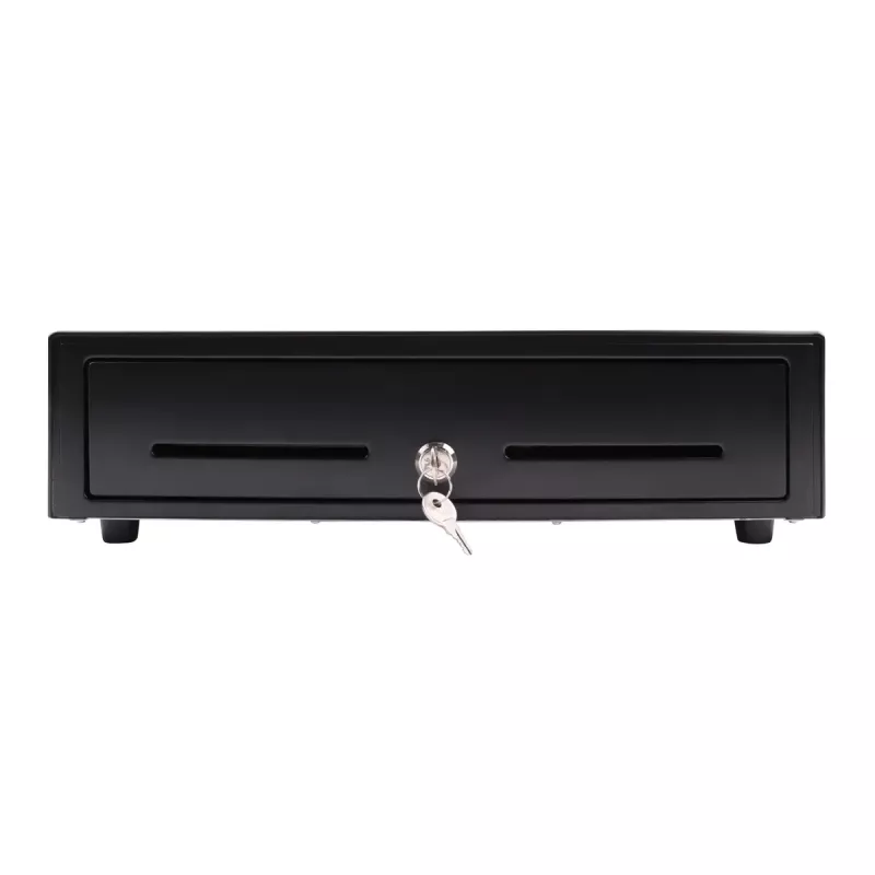 Cajón portamonedas electrónico Olympia LD 410A, carcasa de metal, negro, 415×410×104 mm
