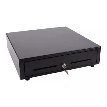 Cajón portamonedas electrónico Olympia LD 410A, carcasa de metal, negro, 415×410×104 mm