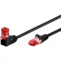 Cable de red GOOBAY Cat6 0,25 m, U/UTP, RJ-45 a RJ-45, acodado 90°, negro
