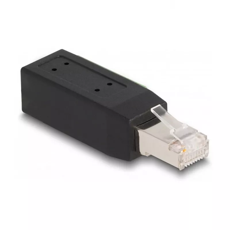 Adaptador DeLOCK conector macho RJ45 Cat.5e a regleta de conexión acodado 90°