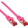 Cable de red InLine S/FTP PiMF Cat6 250 MHz RJ-45 a RJ-45 PVC cobre rosa 0,3 m