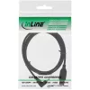 Cable InLine USB 2.0 conector macho USB A a conector macho Mini-USB B, conectores acodados 90° hacia arriba, 1,5 m, negro
