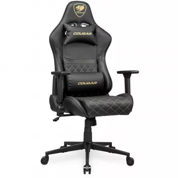 Silla gaming universal COUGAR Gaming ARMOR ONE V2 asiento acolchado negro oro