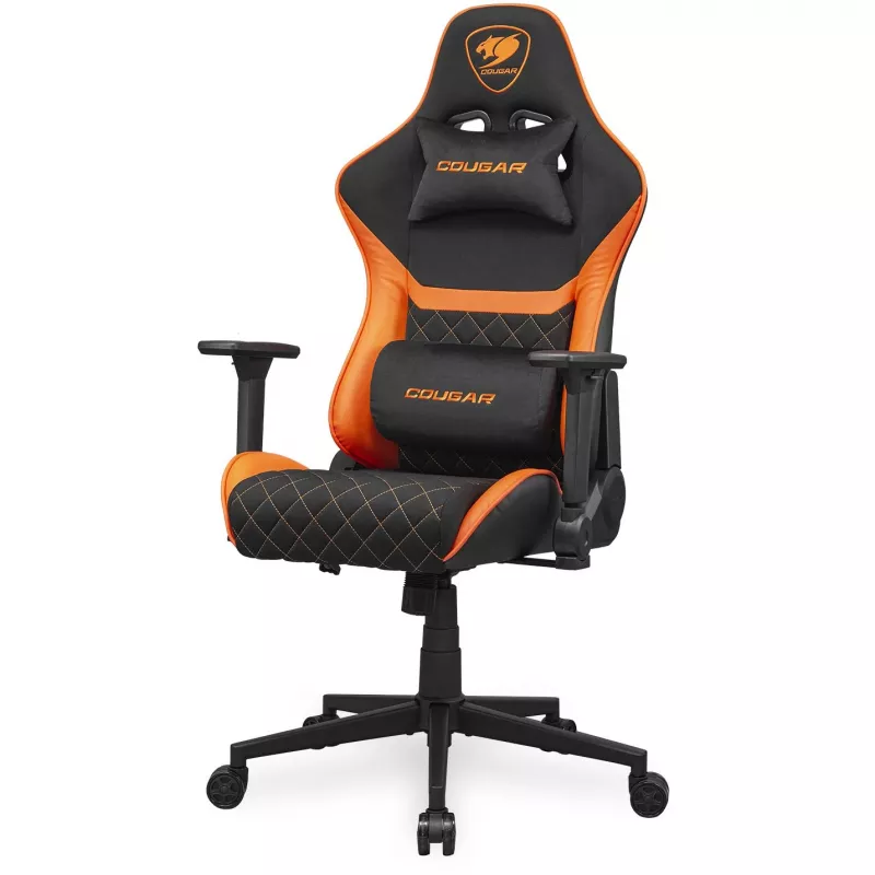 Silla gaming universal COUGAR Gaming Armor One V2 F asiento acolchado negro naranja