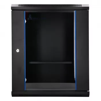Extralink Lite 12U 530X400 Armario rack de pared negro con balda